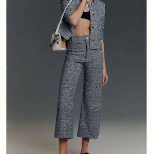 Anthropologie Blue Tweed Pants